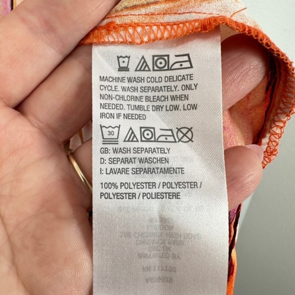 Belle Kim Gravel Blouse Medium Multicolor Abstract Print Long Sleeve Top - Picture 5 of 7